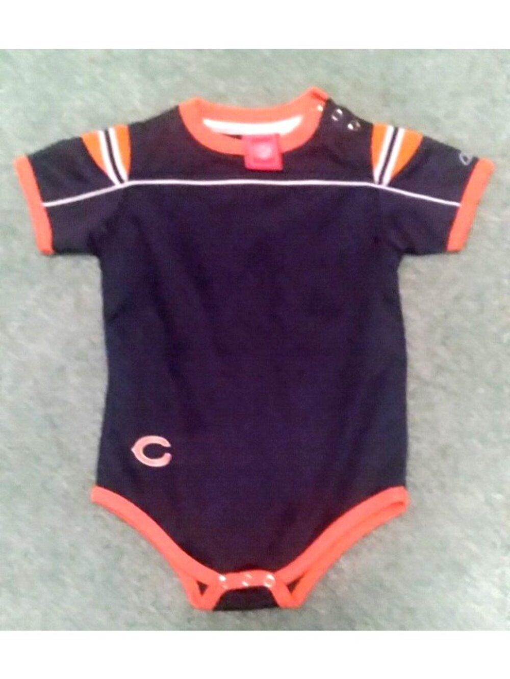 NFL Chicago Bears Reebok Blue Orange Snap Closure Unisex One Piece 24 months